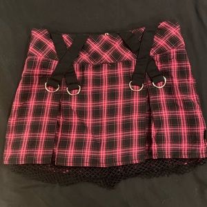 Reversible pink plaid Tripp NYC skirt (Small)